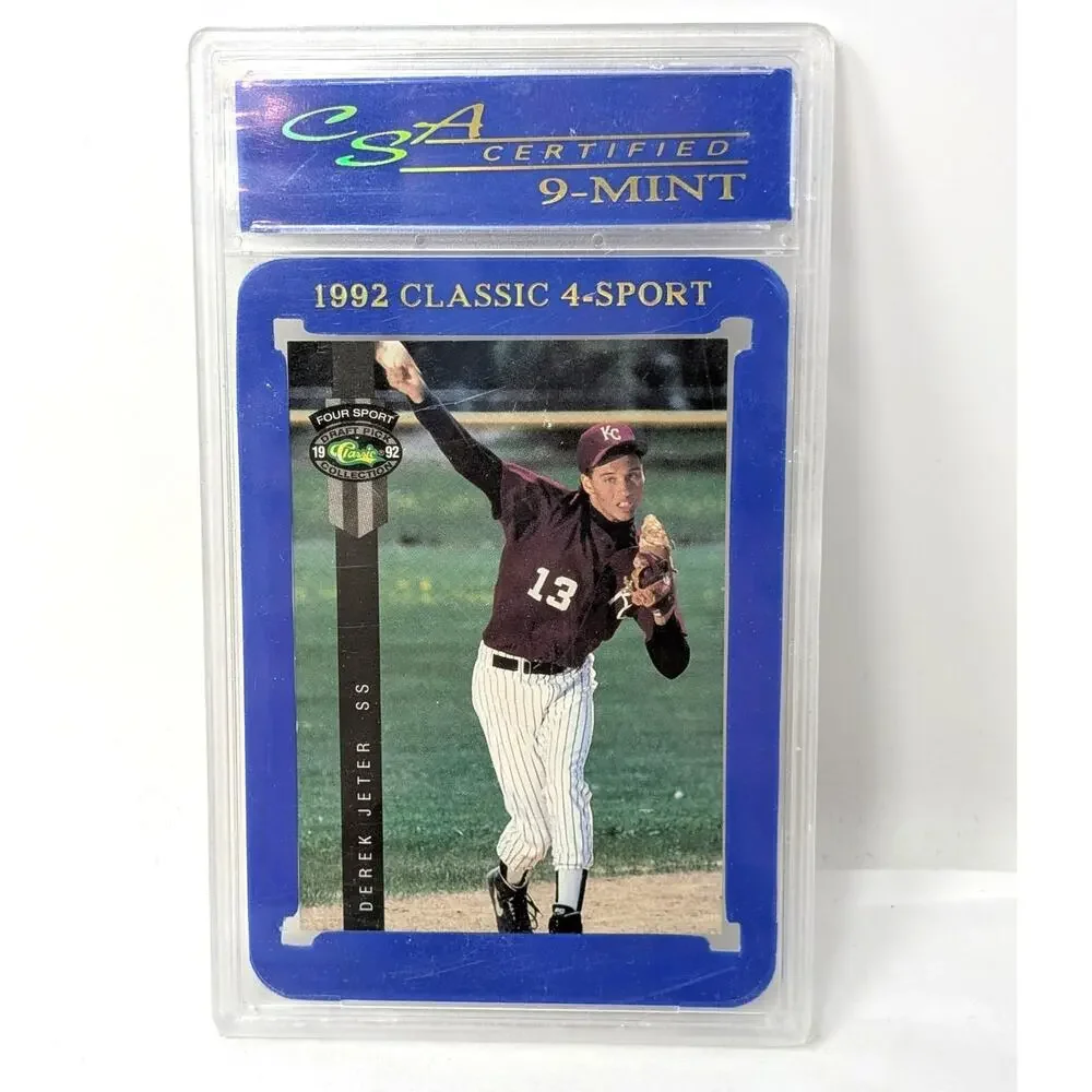 1992 Classic 4-Sport Derek Jeter Insert Card CSA 9 Mint